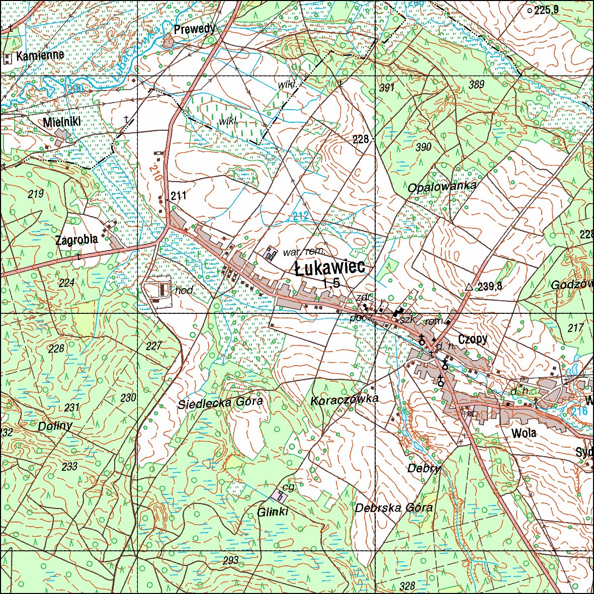 mapa topograficzna w skali 1:50 000