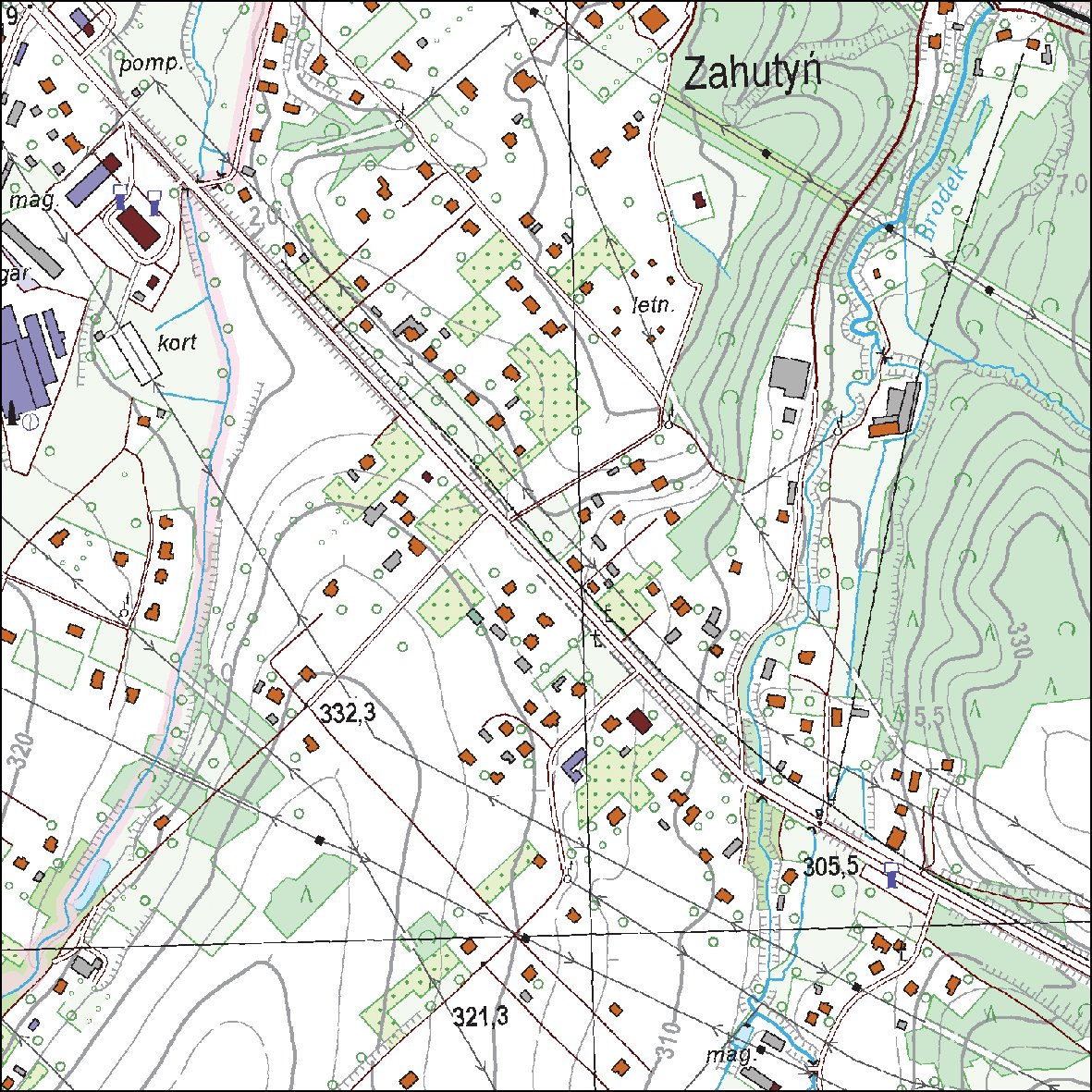 mapa topograficzna w skali 1:10 000